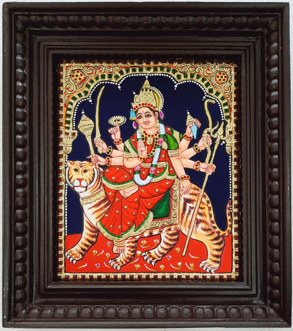Tanjore Painting Durga Devi