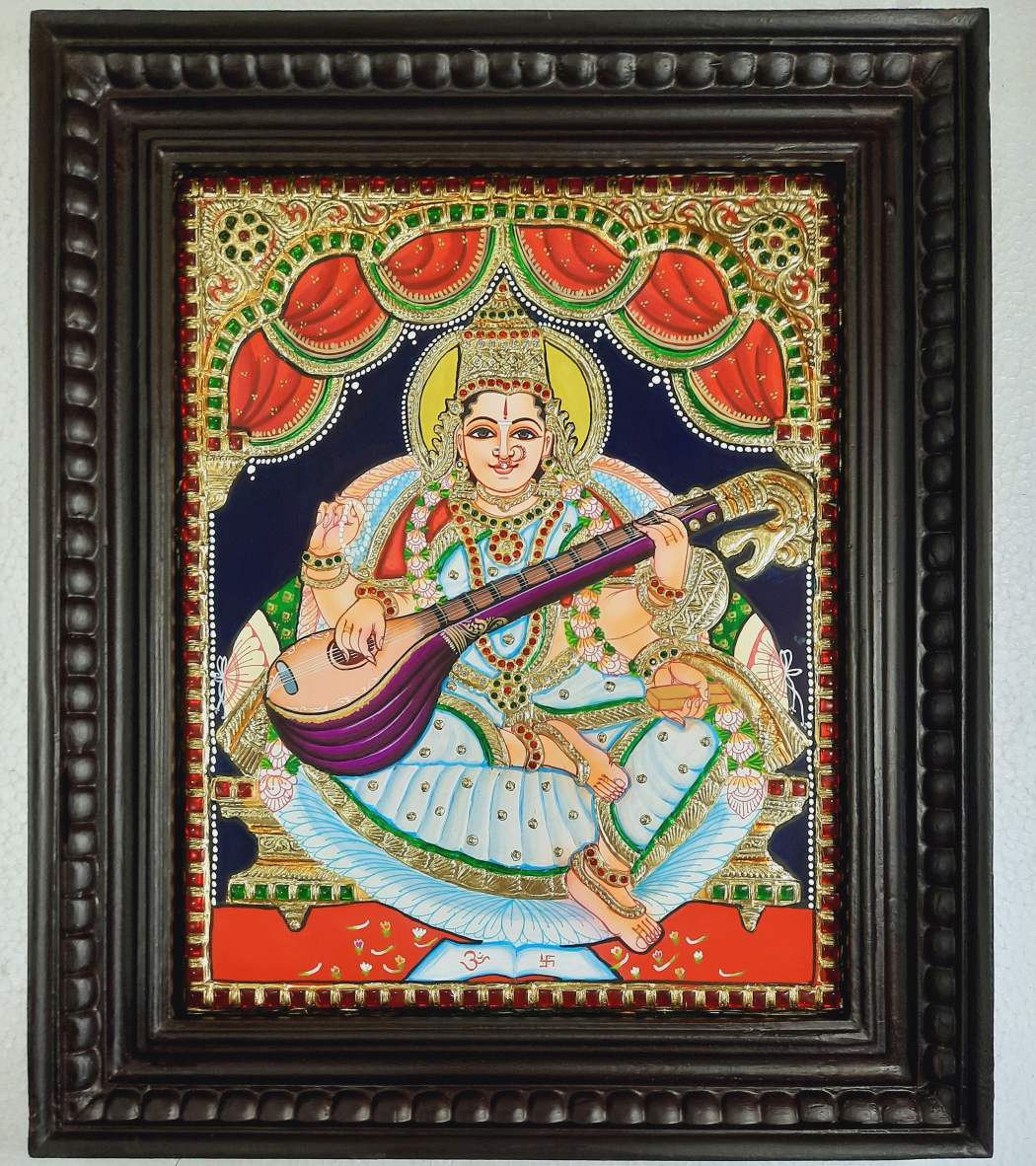 Saraswathi Tanjore Painting