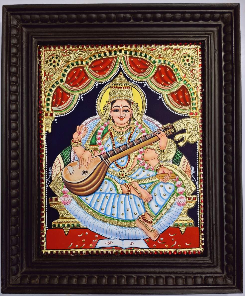 Saraswathi Tanjore Painting