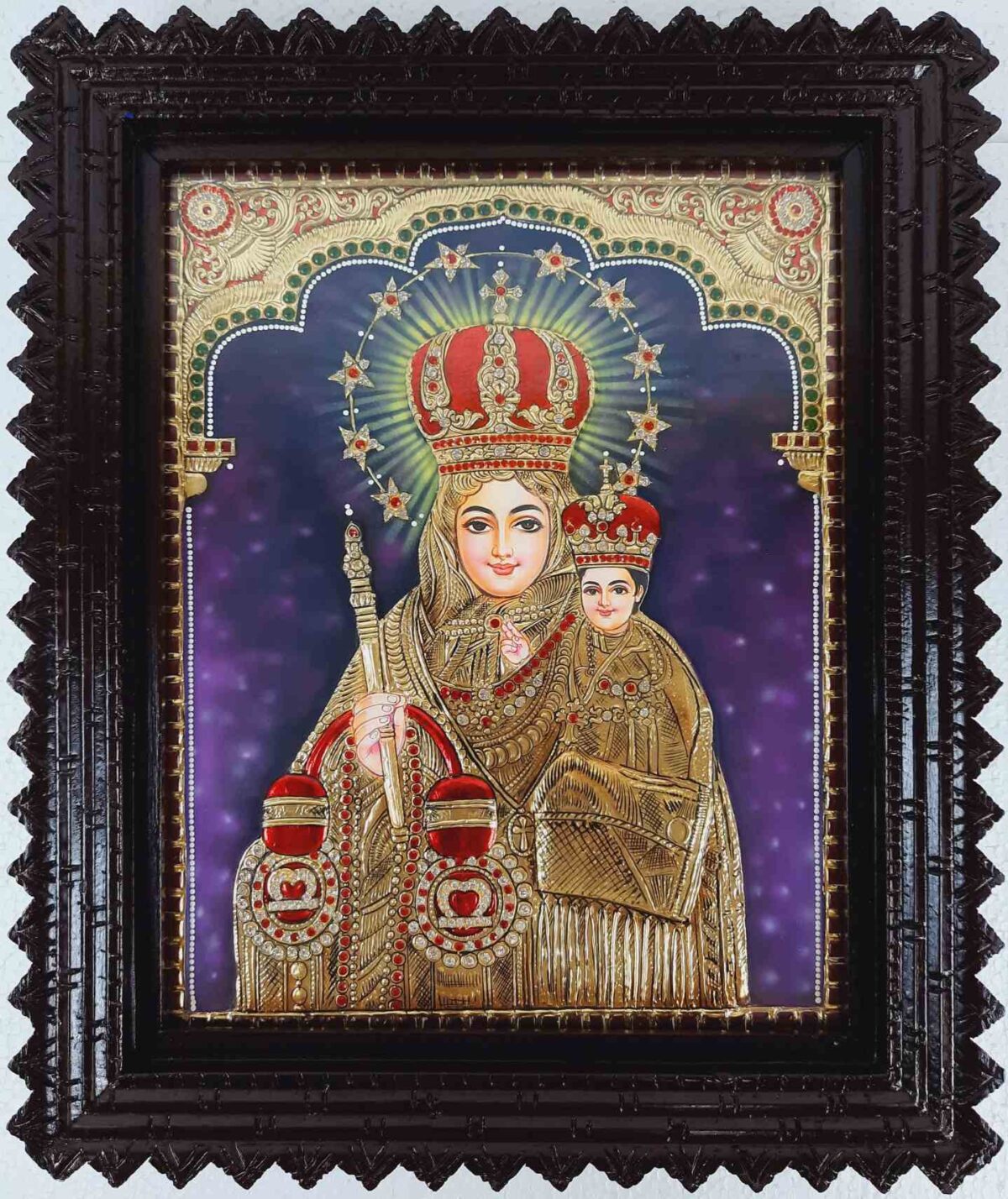 Velankanni Mary Tanjore Painting