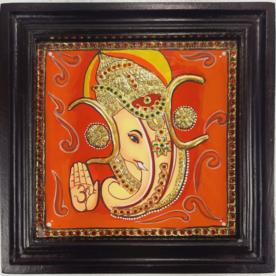 Ganesha Tanjore painting