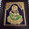 Annapoorani Tanjore Painting with Teak Wood Frame 22K Gold Foil Indian Artwork Gift Size Ready to Ship