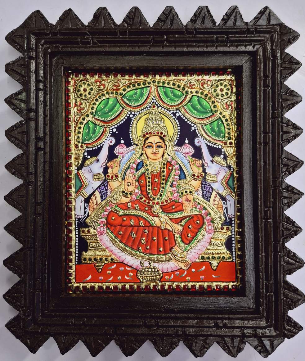 Gajalakshmi Tanjore Painting