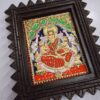 Traditional Gajalakshmi Tanjore Painting, 22K Gold, Teakwood Frame, Housewarming Gift Idea, 13x11 Inches, Ready to Ship