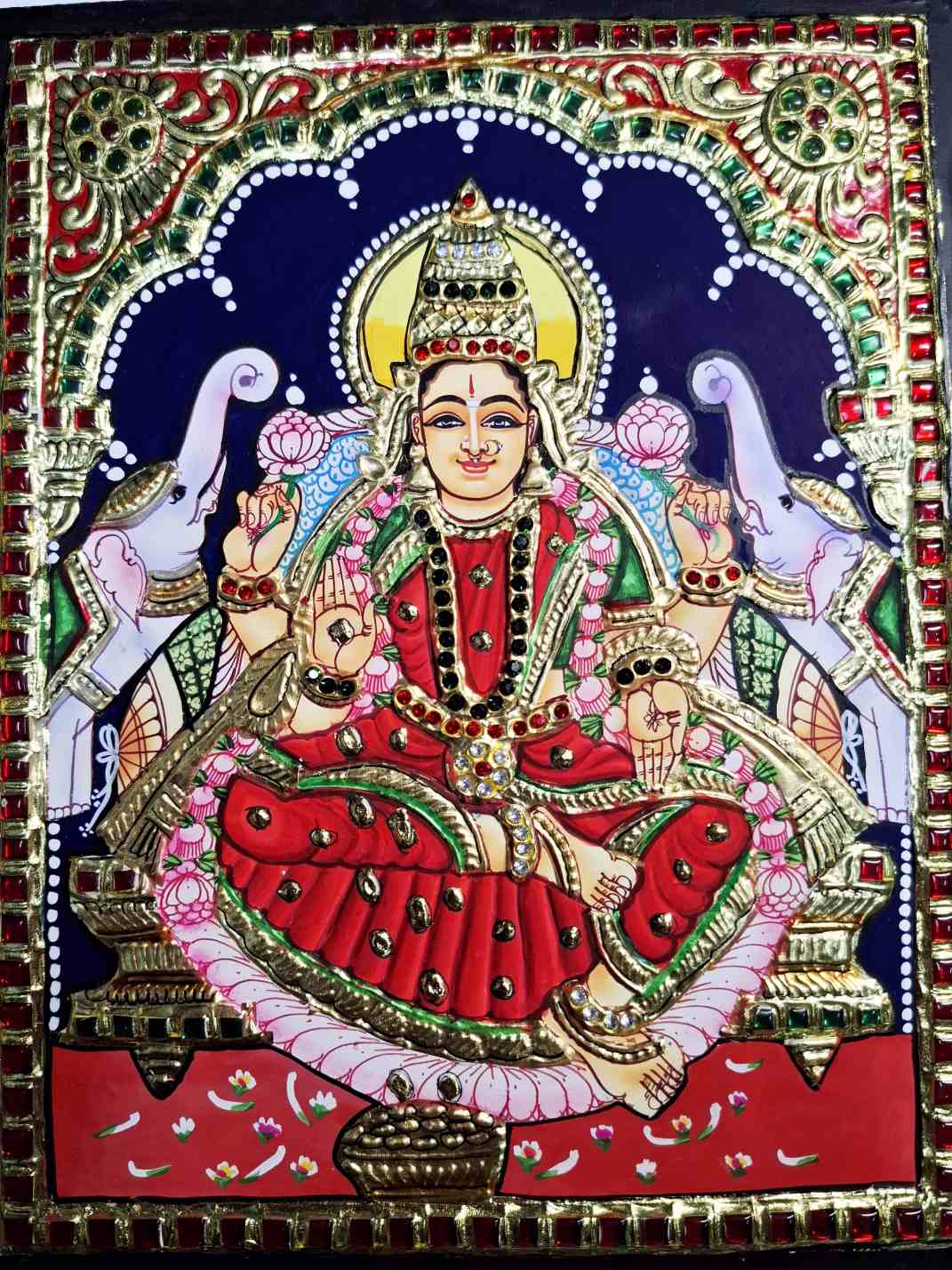 Gajalakshmi Tanjore Painting