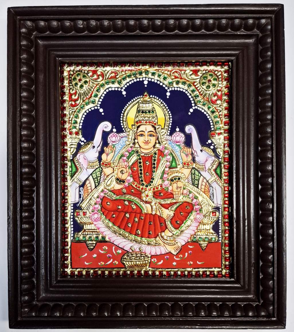 Gajalakshmi Tanjore Painting