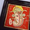 22K Gold Ganesha Tanjore painting with Frame, Auspicious Handmade Personalized Gift for New Home, Office, Wall Décor, Ready to Ship