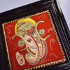 22K Gold Ganesha Tanjore painting with Frame, Auspicious Handmade Personalized Gift for New Home, Office, Wall Décor, Ready to Ship