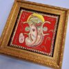 22K Gold Ganesha Tanjore painting with Frame, Auspicious Handmade Personalized Gift for New Home, Office, Wall Décor, Ready to Ship