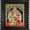 Tanjore Painting Ram Darbar with Frame 22K Gold Foils Teakwood Framed Painting Housewarming Gift Pooja Room Décor Ready to Ship