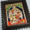 Tanjore Painting Ram Darbar with Frame 22K Gold Foils Teakwood Framed Painting Housewarming Gift Pooja Room Décor Ready to Ship