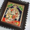 Tanjore Painting Ram Darbar with Frame 22K Gold Foils Teakwood Framed Painting Housewarming Gift Pooja Room Décor Ready to Ship