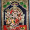 Tanjore Painting Ram Darbar with Frame 22K Gold Foils Teakwood Framed Painting Housewarming Gift Pooja Room Décor Ready to Ship