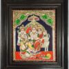 Tanjore Painting Ram Darbar with Frame 22K Gold Foils Teakwood Framed Painting Housewarming Gift Pooja Room Décor Ready to Ship