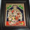 Tanjore Painting Ram Darbar with Frame 22K Gold Foils Teakwood Framed Painting Housewarming Gift Pooja Room Décor Ready to Ship