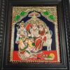 Tanjore Painting Ram Darbar with Frame 22K Gold Foils Teakwood Framed Painting Housewarming Gift Pooja Room Décor Ready to Ship