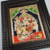 Tanjore Painting Ram Darbar with Frame 22K Gold Foils Teakwood Framed Painting Housewarming Gift Pooja Room Décor Ready to Ship