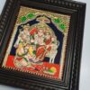 Tanjore Painting Ram Darbar with Frame 22K Gold Foils Teakwood Framed Painting Housewarming Gift Pooja Room Décor Ready to Ship