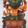 Wooden Saraswathi Idol