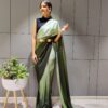 Premium Georgette Saree Green color
