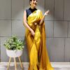 Premium Georgette Saree Yellow color