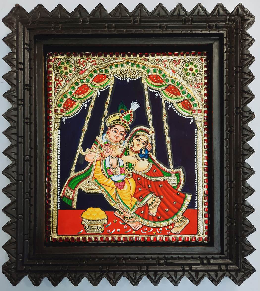 Radha Krishna Tanjore Painting