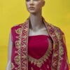 Bridal Lehenga Magenta pink with full golden embroidery work