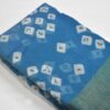 Linen Cotton Saree Blue