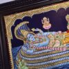 Ranganathar Tanjore Painting with Frame 23x19 Inches 22K Gold Foils Shiny Crystal Rhinestones Quality Frame Indian Art Gift Ready to Ship