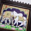 Tanjore painting Elephant and Cow