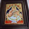 Tanjore Painting Saraswathi with Frame 22K Gold Foils Teakwood Framed Painting 13x11 Inch Housewarming Gift Pooja Room Décor Ready to Ship