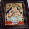 Tanjore Painting Saraswathi with Frame 22K Gold Foils Teakwood Framed Painting 13x11 Inch Housewarming Gift Pooja Room Décor Ready to Ship