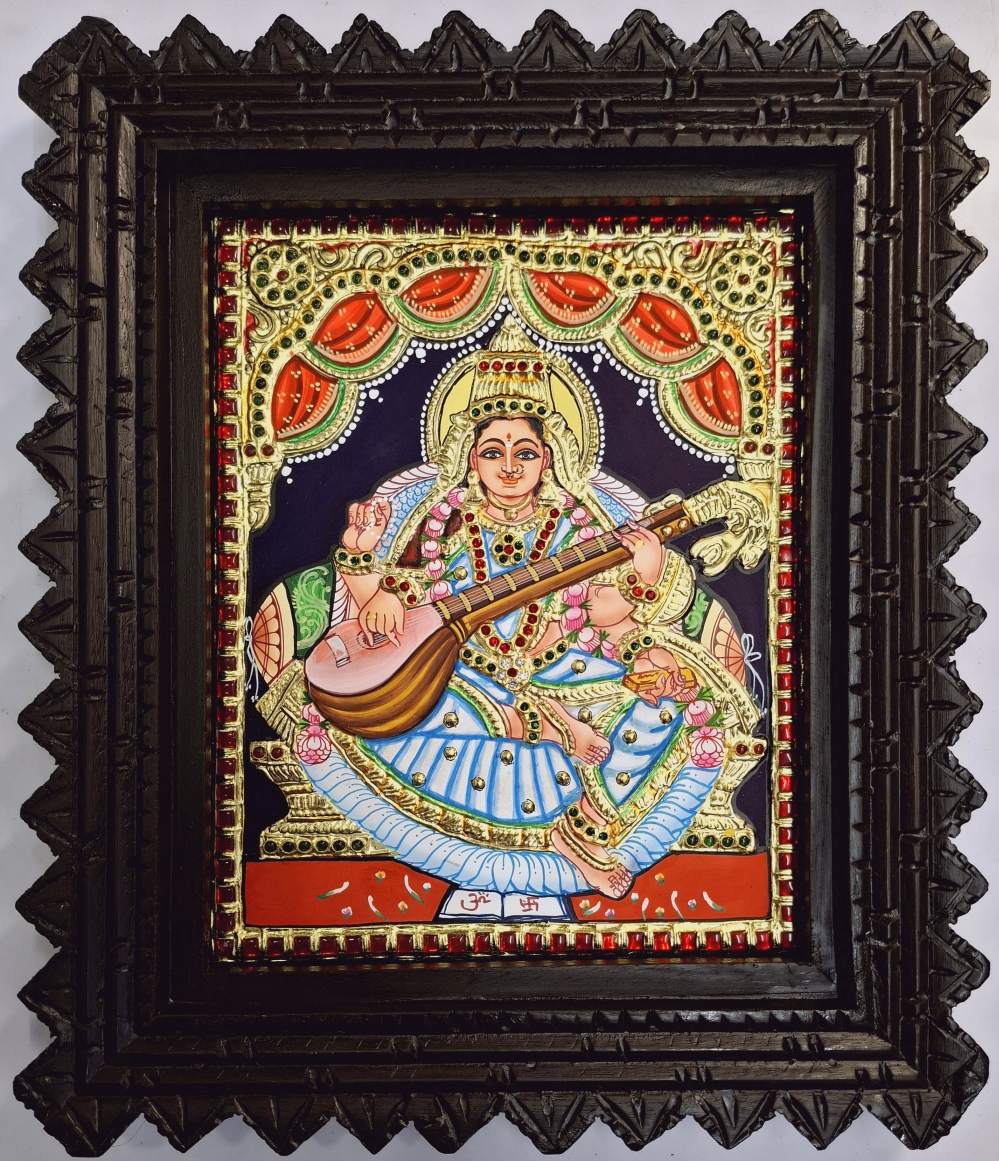 Saraswathi Tanjore Painting