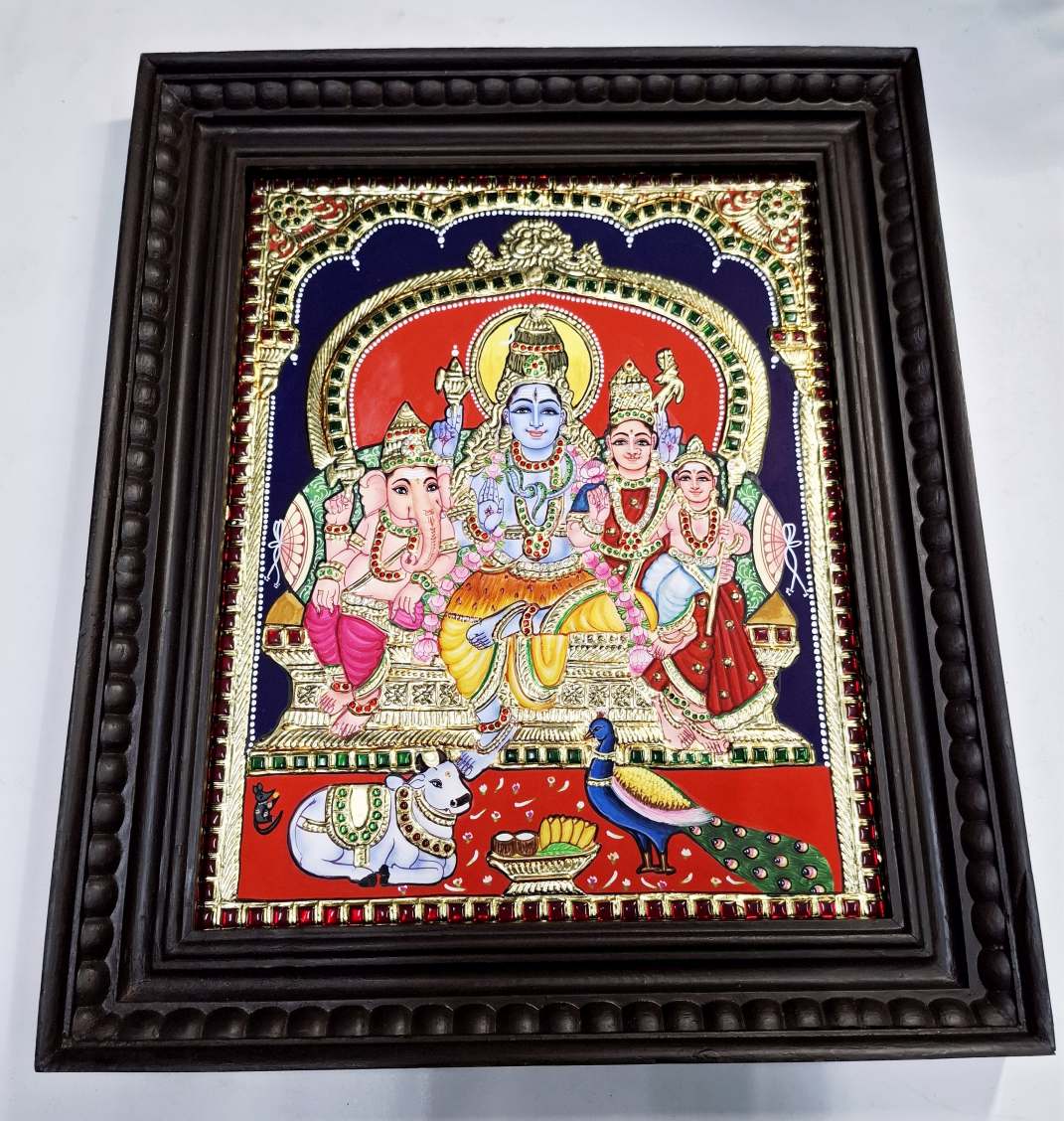 Tanjore Painting Shiva family
