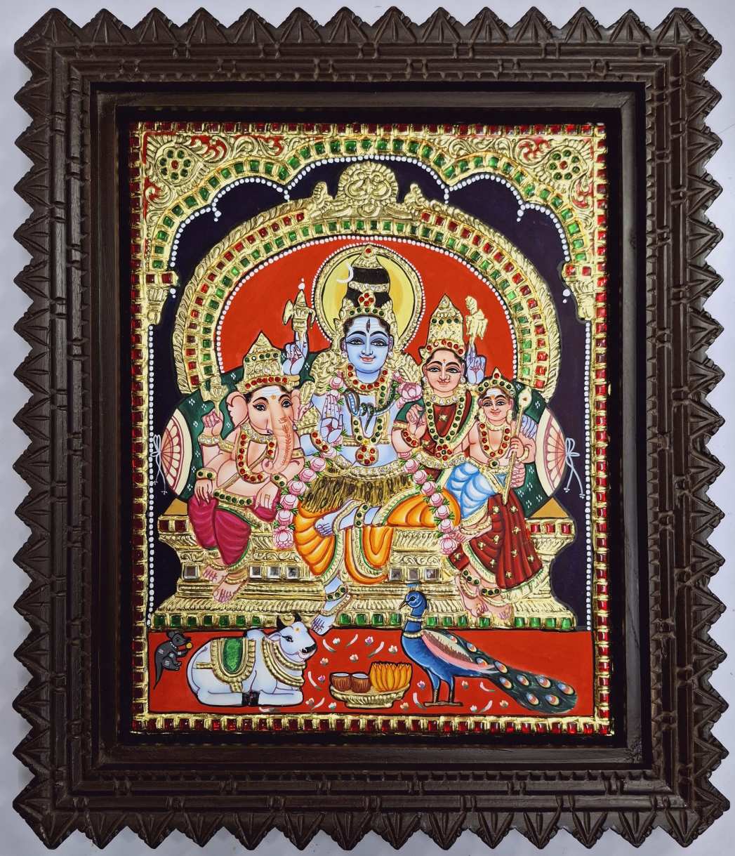 Shiva Family Tanjore Painting