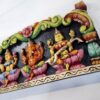 Wooden Ganesha Lakshmi Saraswati Wall Panel