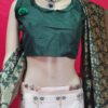 Sweya White and Dark Green Lehenga Choli Set
