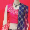 Megna Hot Pink and Navy Blue Lehenga Choli Set