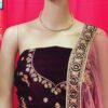 Niyathi Dark Maroon Bridal Series Lehenga Choli with Zari Embroidery and stone works