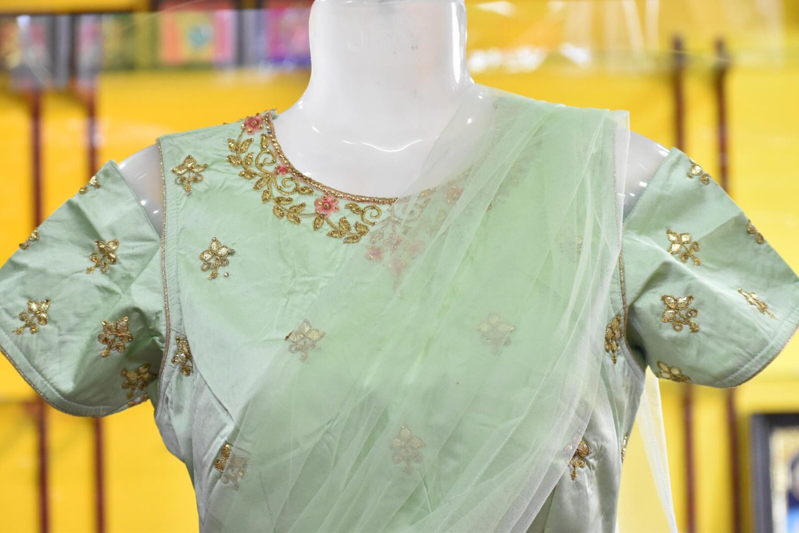 Mathangi Pista Green Color Lehenga Choli With Zari Embroidery Works