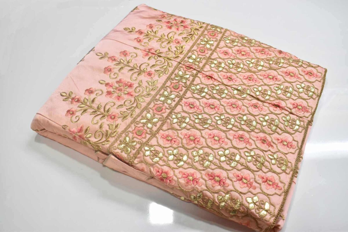 Mathangi Light Coral Color Lehenga Choli With Zari Embroidery Works