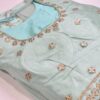 Mathangi Distember Green Color Lehenga Choli With Zari Embroidery Works
