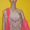 Dharmini Lotus Rose and Beige colored Combination Lehenga Choli With Zari and Stone works