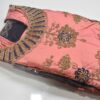 Sirin English Rose Color Long Gown Dress With Golden Zari Embroidery Works