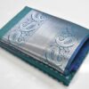 JL_BSS_CBS-01 Bangalori Silk Saree cadet blue with Silver Zari and Violet Border(1) Bangalori Silk Saree cadet blue