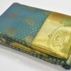  Bangalori Silk Saree Peacock Blue Sheen Green