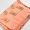 Chiffon Saree Light Coral Red Color