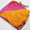 Jaipur Bandhani Saree in Multi color body with zari border