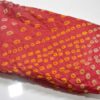 Jaipur Bandhani Saree in full red color with zari border