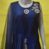 Aadhya Navy Blue Color Long Gown Dress With Golden Zari Embroidery Works